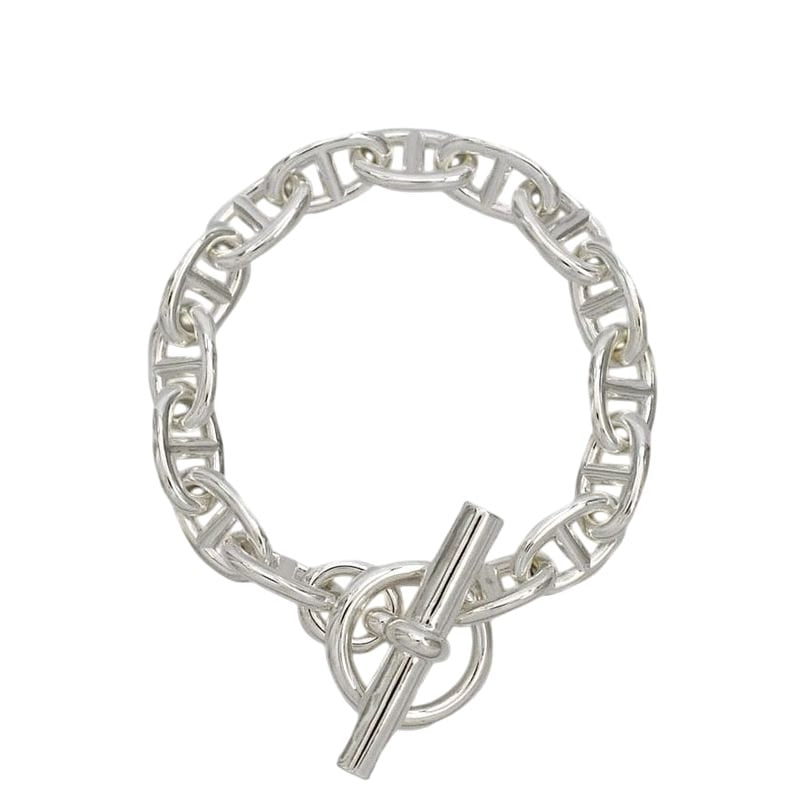 Hermes Bracelet Chaine D'ancre MM 15 Frames Silver Ag