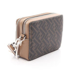 Fendi Shoulder Bag Square FF Camera Case Organizer Brown Canvas Leather — view 2