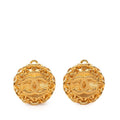 Chanel CC Logo Earrings Gold Plated