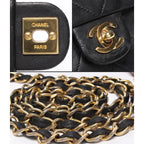 Chanel Chain Shoulder Bag Gold Mini Quilted 20 — view 6