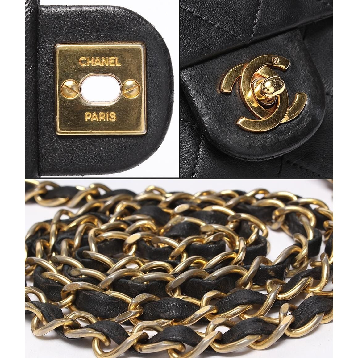Chanel Chain Shoulder Bag Gold Mini Quilted 20 — view 6
