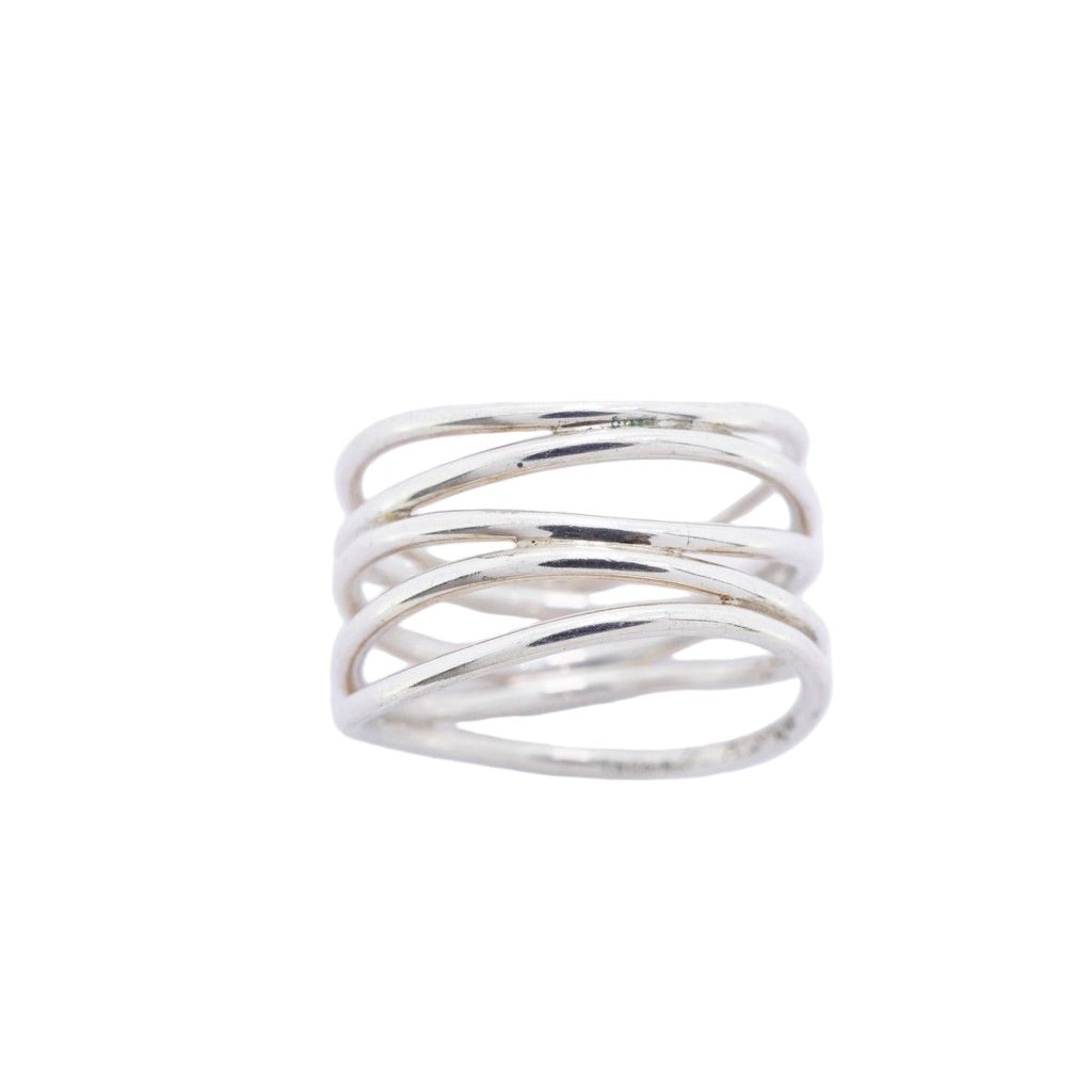 Tiffany & Co Ring Wave Row 925 Sterling Silver — view 2