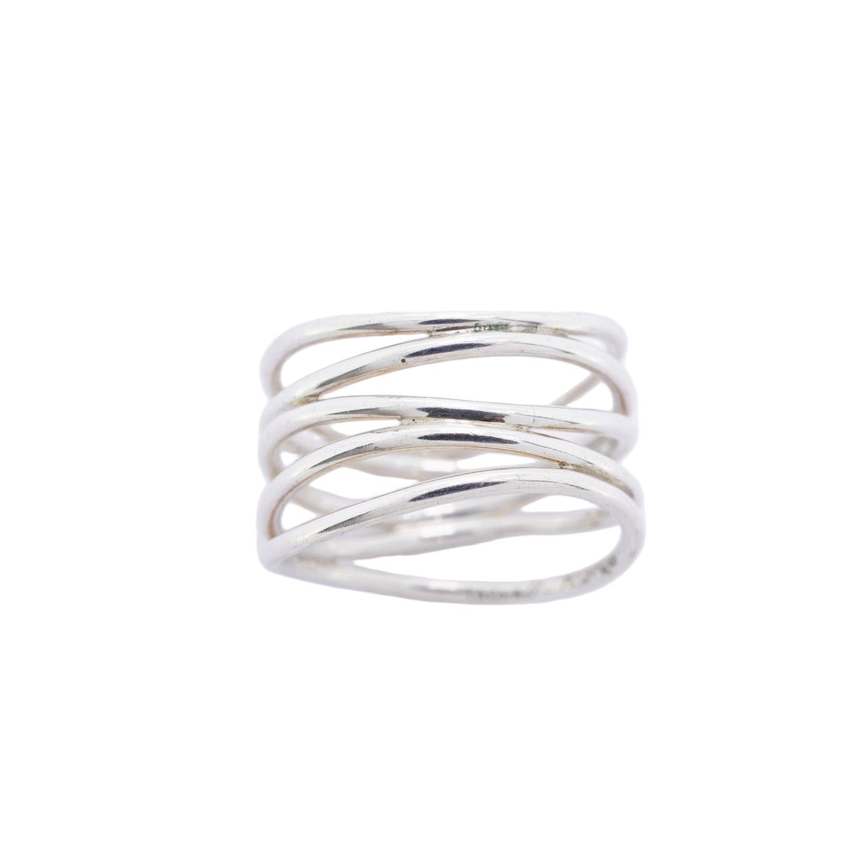 Tiffany & Co Ring Wave Row 925 Sterling Silver — view 2