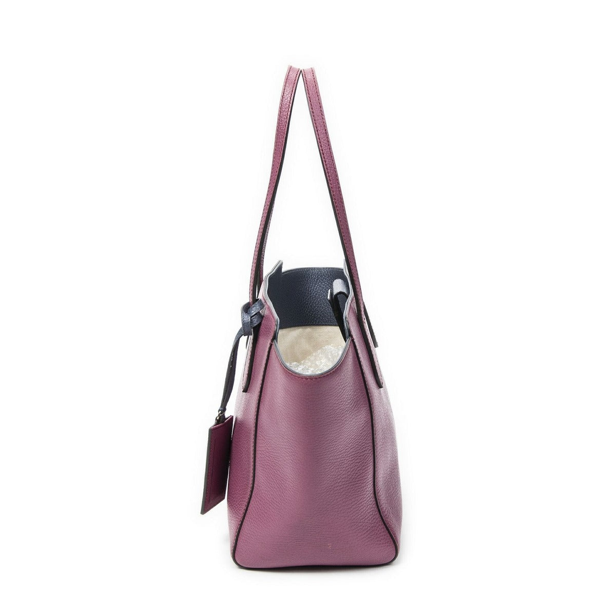 Gucci Small Bicolor Swing Tote Purple Grain Calfskin Leather Tot" — view 3