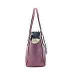 Gucci Small Bicolor Swing Tote Purple Grain Calfskin Leather Tot" — view 4