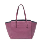 Gucci Small Bicolor Swing Tote Purple Grain Calfskin Leather Tot" — view 5