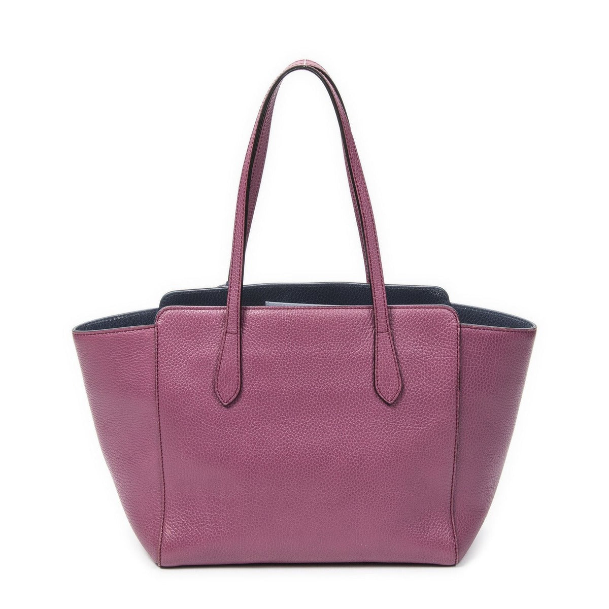 Gucci Small Bicolor Swing Tote Purple Grain Calfskin Leather Tot" — view 5