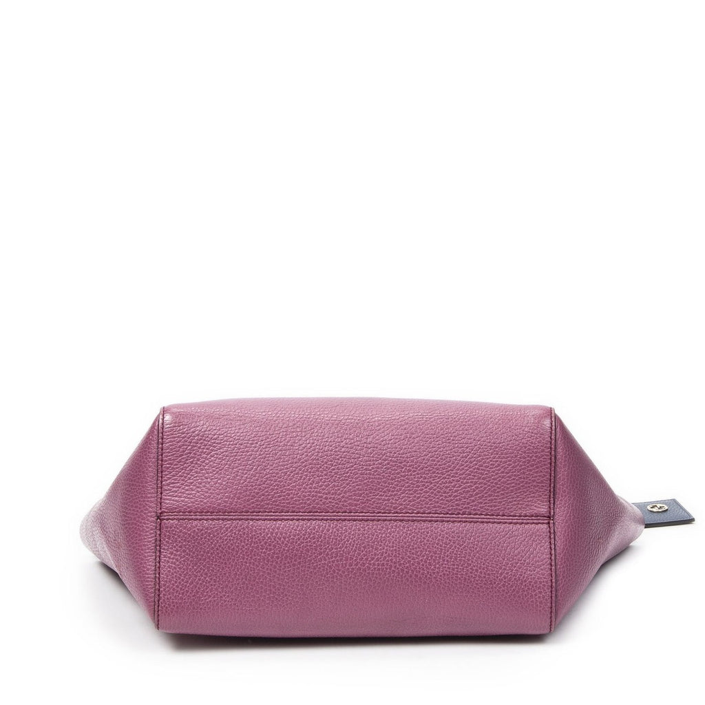 Gucci Small Bicolor Swing Tote Purple Grain Calfskin Leather Tot" — view 6