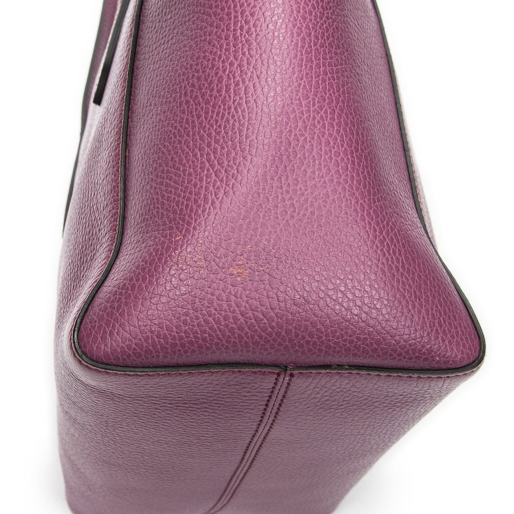 Gucci Small Bicolor Swing Tote Purple Grain Calfskin Leather Tot" — view 7