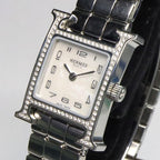 Hermes H Watch Mini 21 mm SS Ashie Bracelet White — view 2