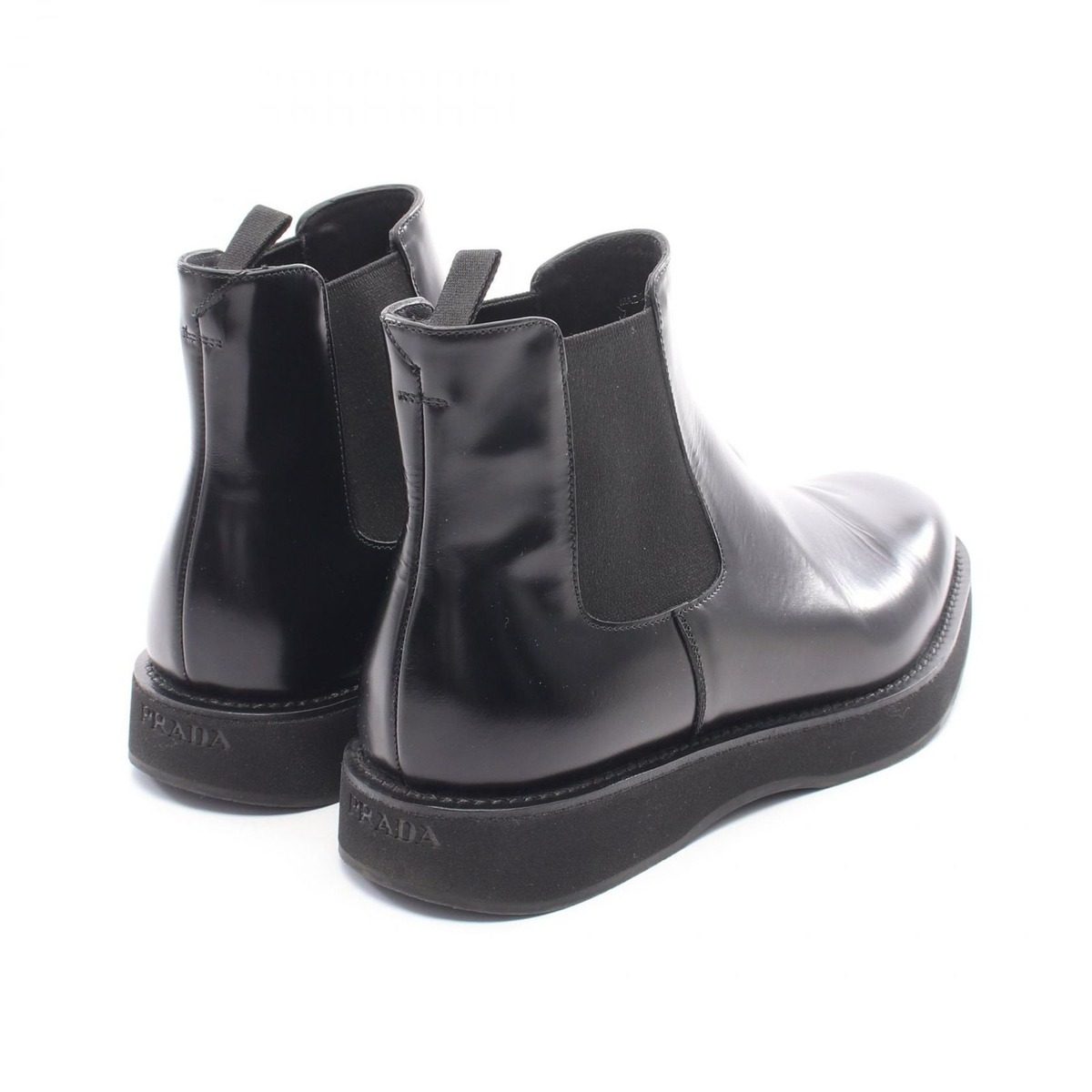 Prada Brushed Leather Chelsea Boots — view 2