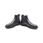 Prada Brushed Leather Chelsea Boots — view 3
