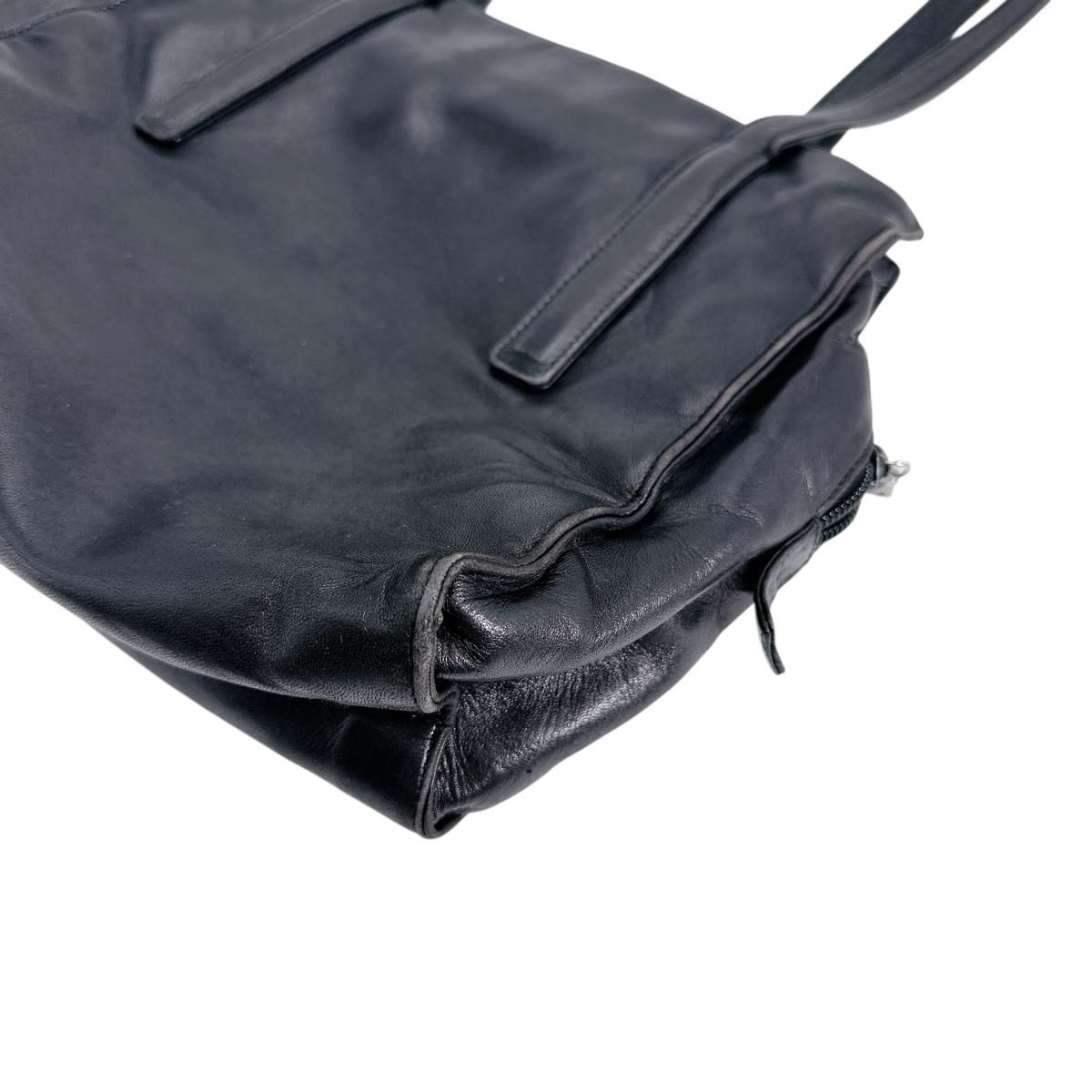 Prada Tote Bag Logo Shape Pressed Black — view 7