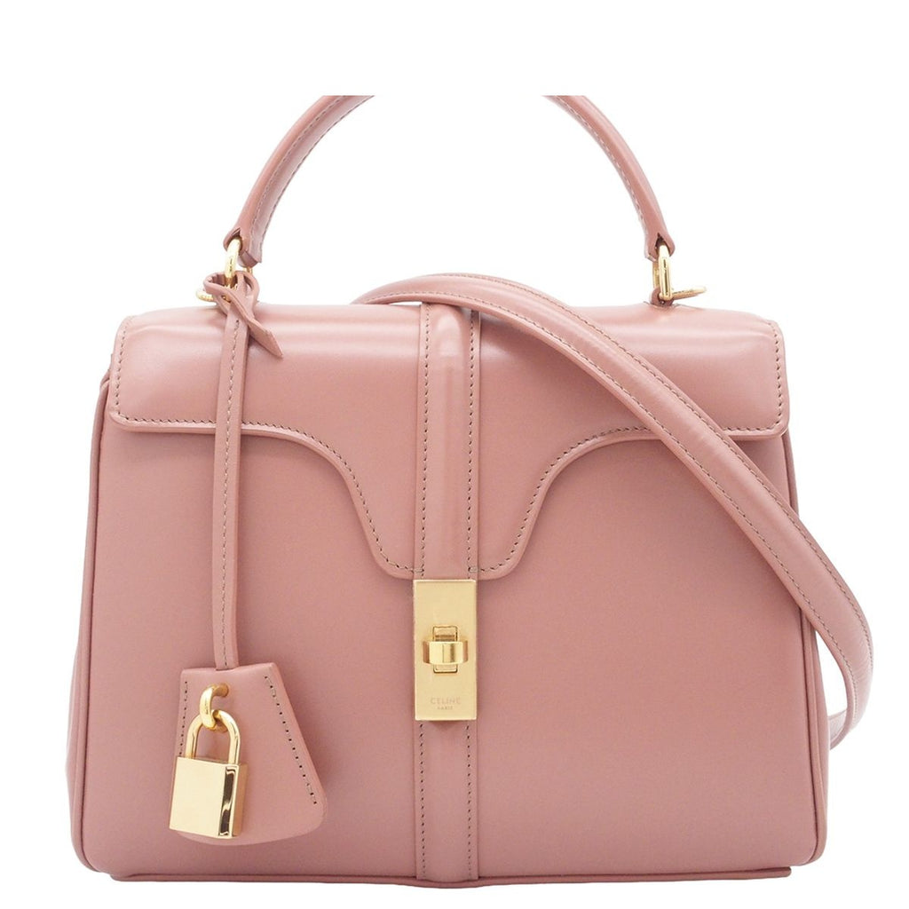 Celine 16 Saise Small Dusty Pink Calfskin 2-Way Shoulder Bag