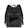 Christian Dior Backpack Saddle Black Beige Navy