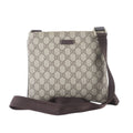 Gucci GG Supreme Leather Shoulder Bag Crossbody Messenger Business Brown