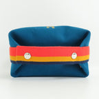 Hermes Brid A Black PM Cabas Le Bleu-paon Wool Pouch — view 4