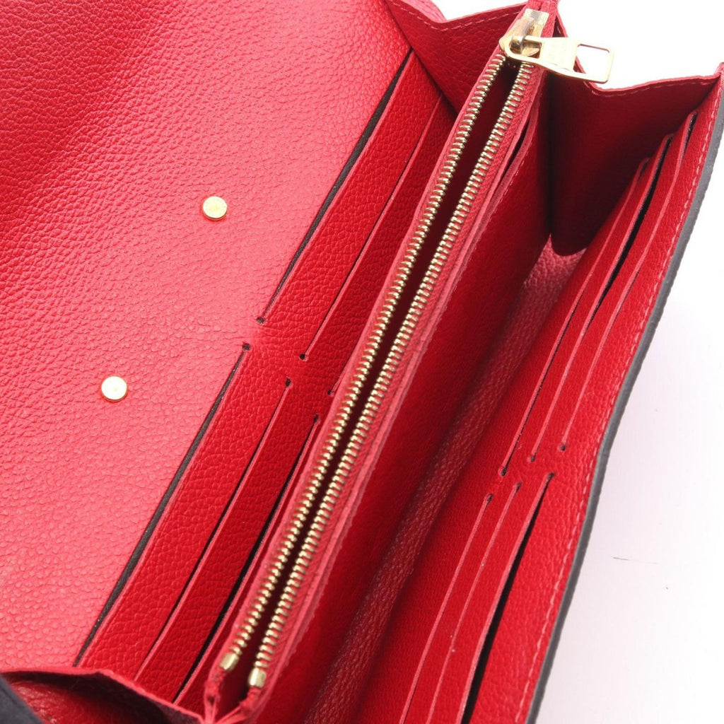 Louis Vuitton Bifold Wallet Portefeuille Metis Scarlet Leather Handbag Red — view 3