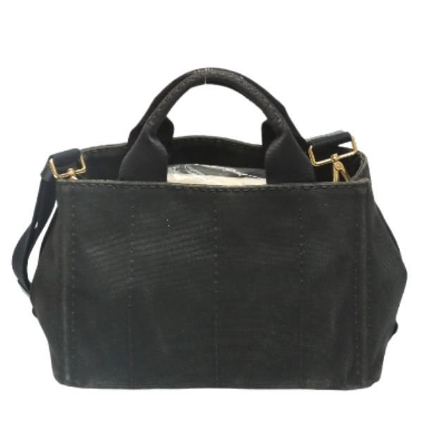 Prada 1 Bg439 Tote Bag Canapa Mini Black — view 3