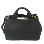 Prada 1 Bg439 Tote Bag Canapa Mini Black — view 3