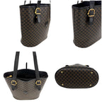 Celine Bucket Shape Tote Bag Black Macadam Pattern Leather — view 3