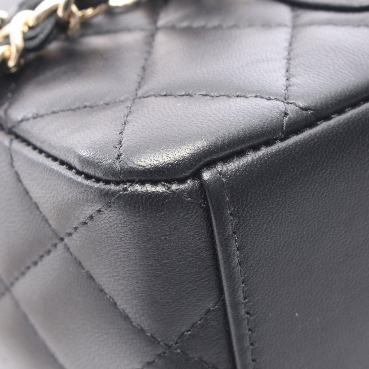 Chanel Backpack Quilted Black Leather Mini — view 7