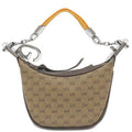 Gucci 2-Way Bag Micro GG Supreme Canvas Leather Beige and Ebony Silver Hardware