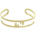 Fendi FF Logo O-rock Metal Gold Bangle 0231