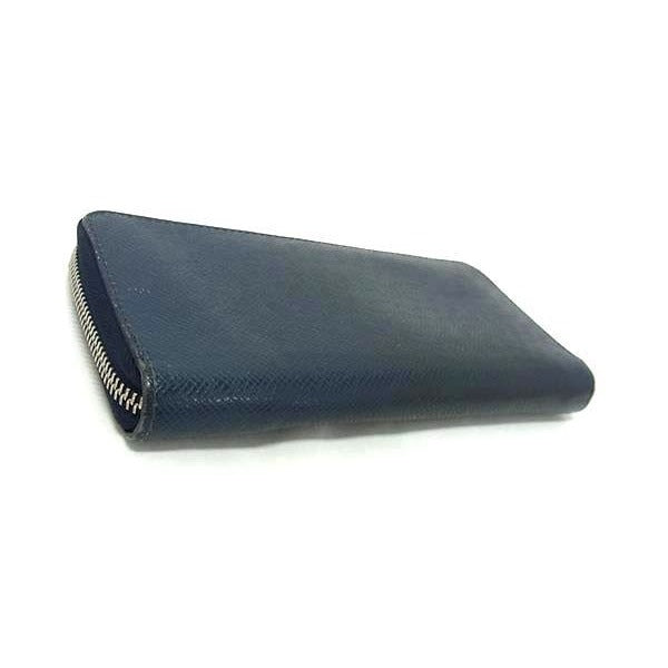 Louis Vuitton Wallet Zippy Vertical Blue Marline Taiga — view 3