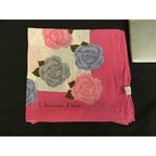 Dior Silk Rose Large Scarf Shawl Pink