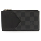 Louis Vuitton Damier Graphite Coin Card Holder Purse Case
