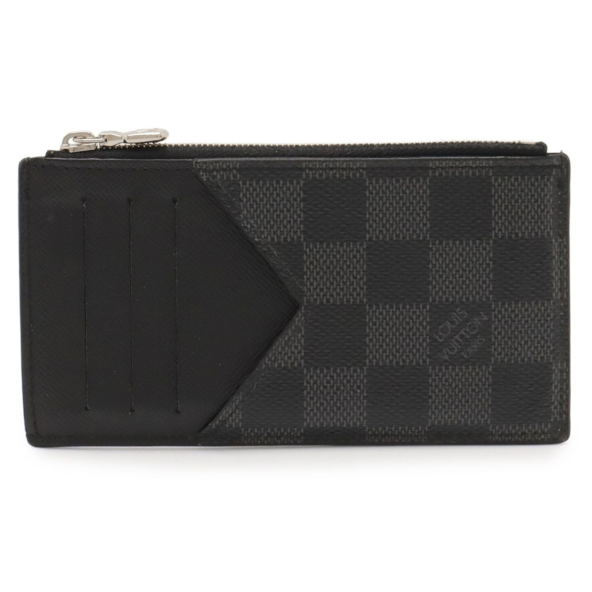 Louis Vuitton Damier Graphite Coin Card Holder Purse Case