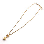 Dior Ribbon Hat Motif Vintage Necklace Gold — view 2