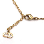 Dior Ribbon Hat Motif Vintage Necklace Gold — view 3