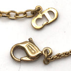 Dior Ribbon Hat Motif Vintage Necklace Gold — view 5