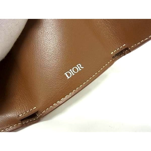 Dior CD Diamond Trifold Wallet Coin Purse Billfold Card Holder — view 7