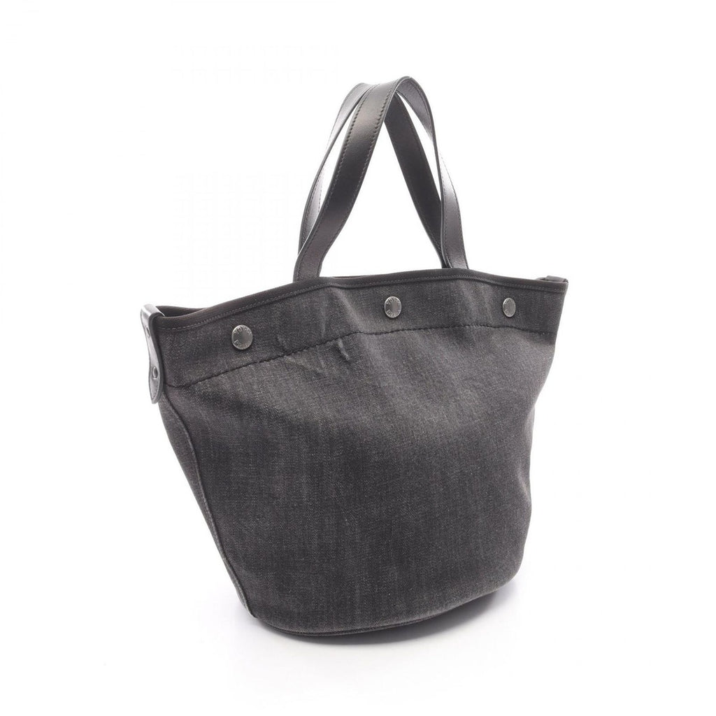 Prada Tote Denim City Calf Black 2-Way — view 2