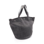 Prada Tote Denim City Calf Black 2-Way — view 2