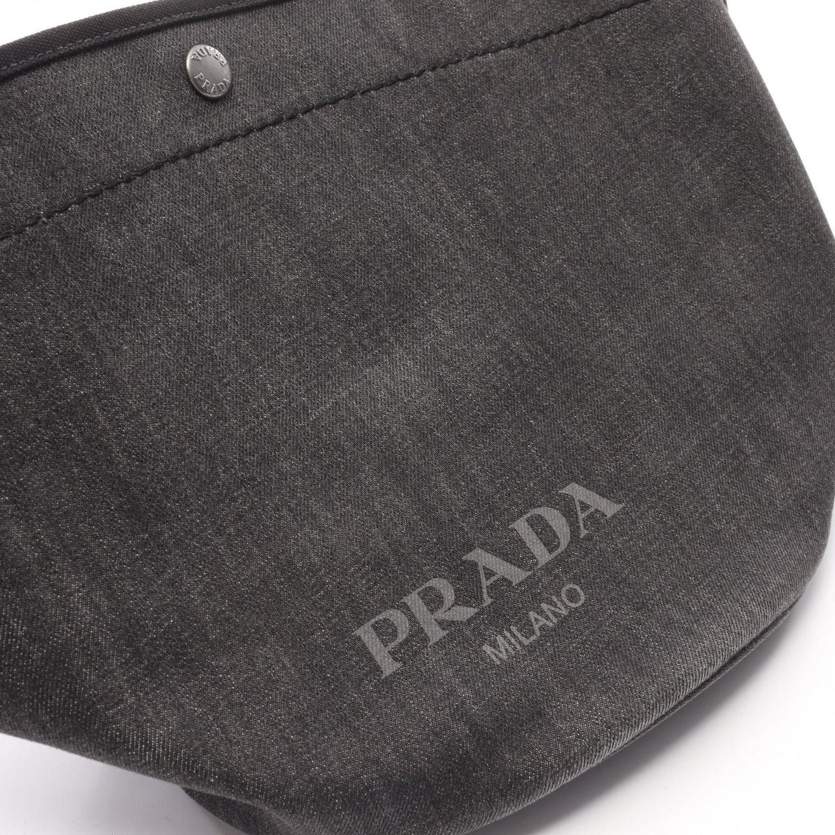 Prada Tote Denim City Calf Black 2-Way — view 9