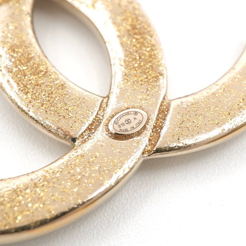 Chanel Brooch Corsage Gold Coco Mark Rhinestone — view 7