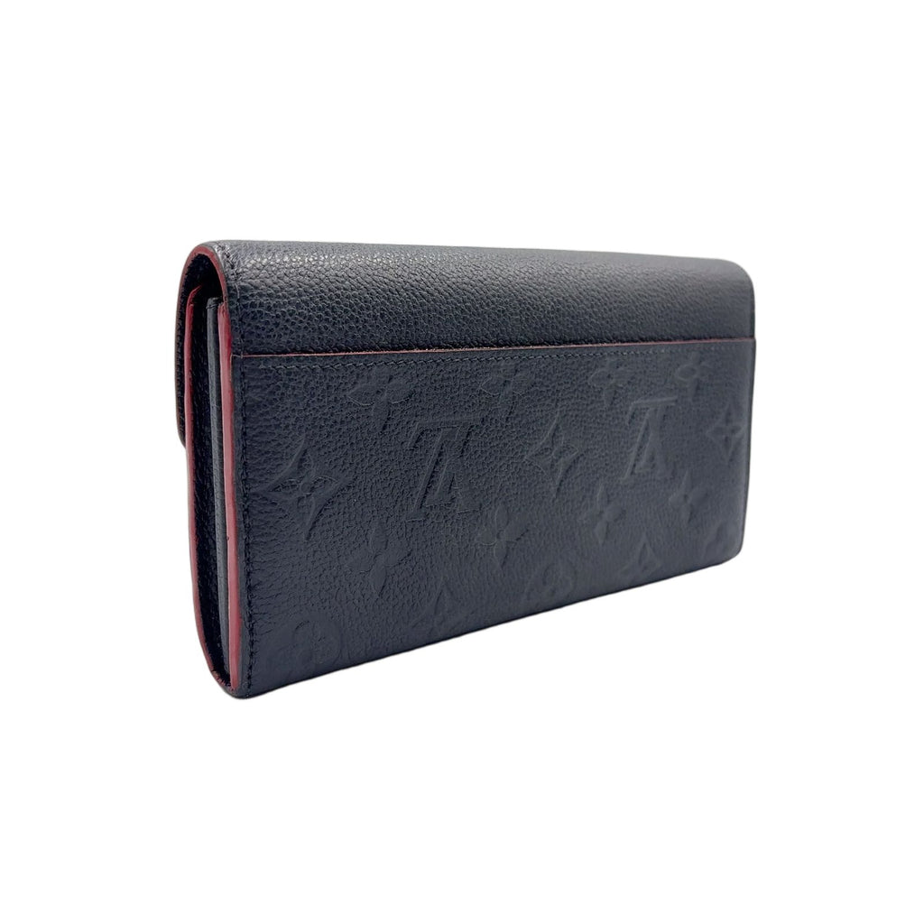 Louis Vuitton Portefeuille Sarah Monogram Empreinte Leather Navy Wallet Gold — view 2