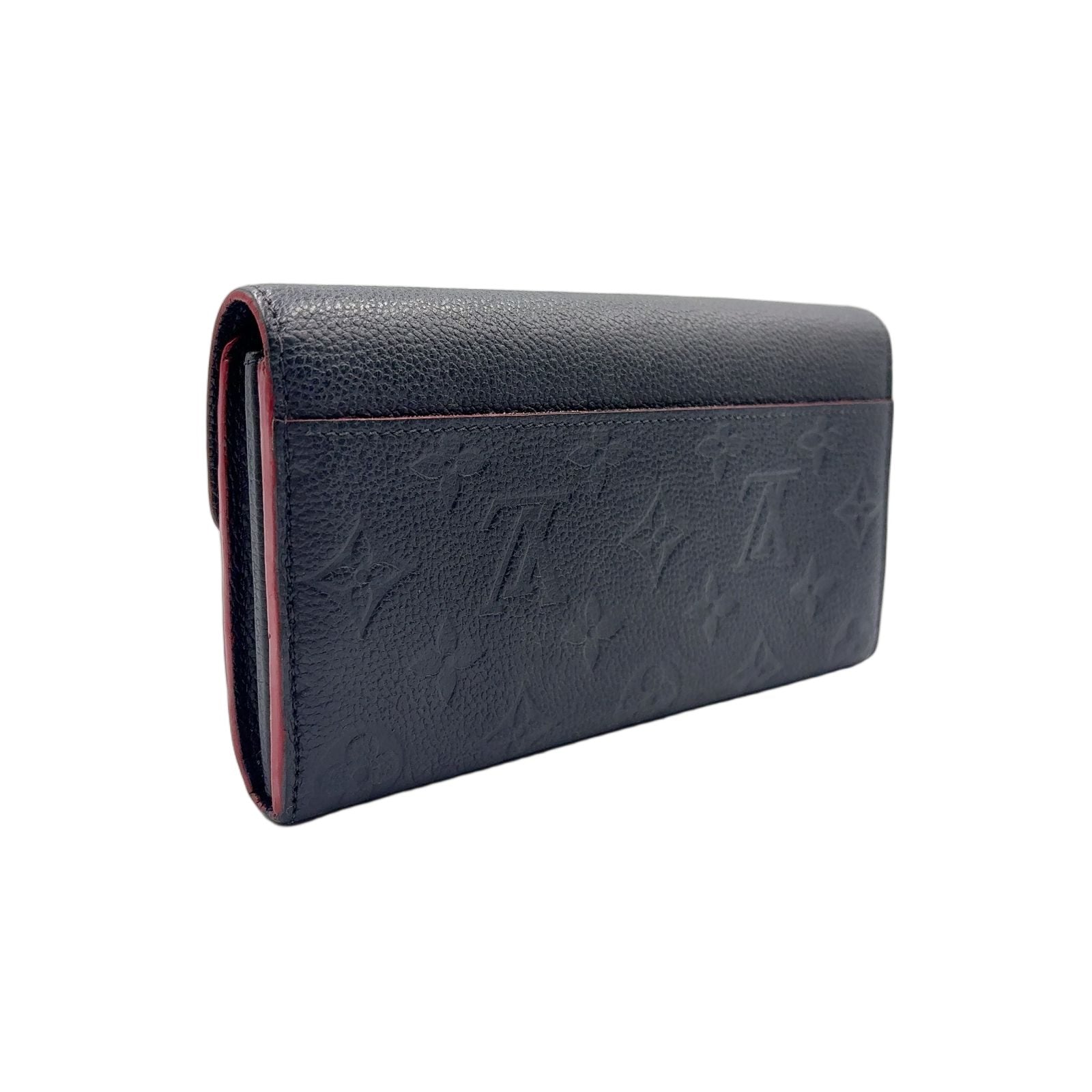Louis Vuitton Portefeuille Sarah Monogram Empreinte Leather Navy Wallet Gold — view 2