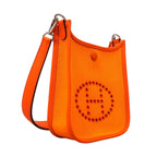 Hermes Shoulder Bag Neo Evelyne TPM Toile Officier Swift Joanne de Fou Silver — view 2