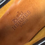 Hermes Chaine D'ancre Loafer Moccasin Farandole Leather Black Stitching 36 — view 8