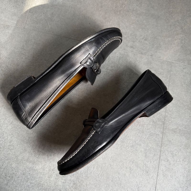 Hermes Chaine D'ancre Loafer Moccasin Farandole Leather Black Stitching 36 — view 5