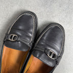 Hermes Chaine D'ancre Loafer Moccasin Farandole Leather Black Stitching 36 — view 3