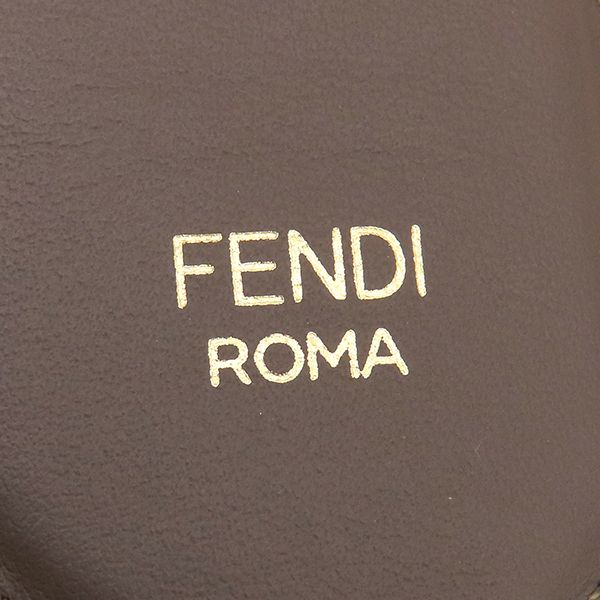 Fendi Shoulder Strap You Leather Brown and Black Gold Hardware Zucca Pattern — view 7