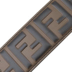 Fendi Shoulder Strap You Leather Brown and Black Gold Hardware Zucca Pattern — view 4