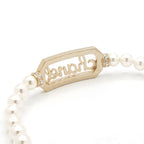 Chanel Necklace Choker Gold Coco Mark Logo Pearl Rhinestone — view 5