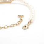 Chanel Necklace Choker Gold Coco Mark Logo Pearl Rhinestone — view 6